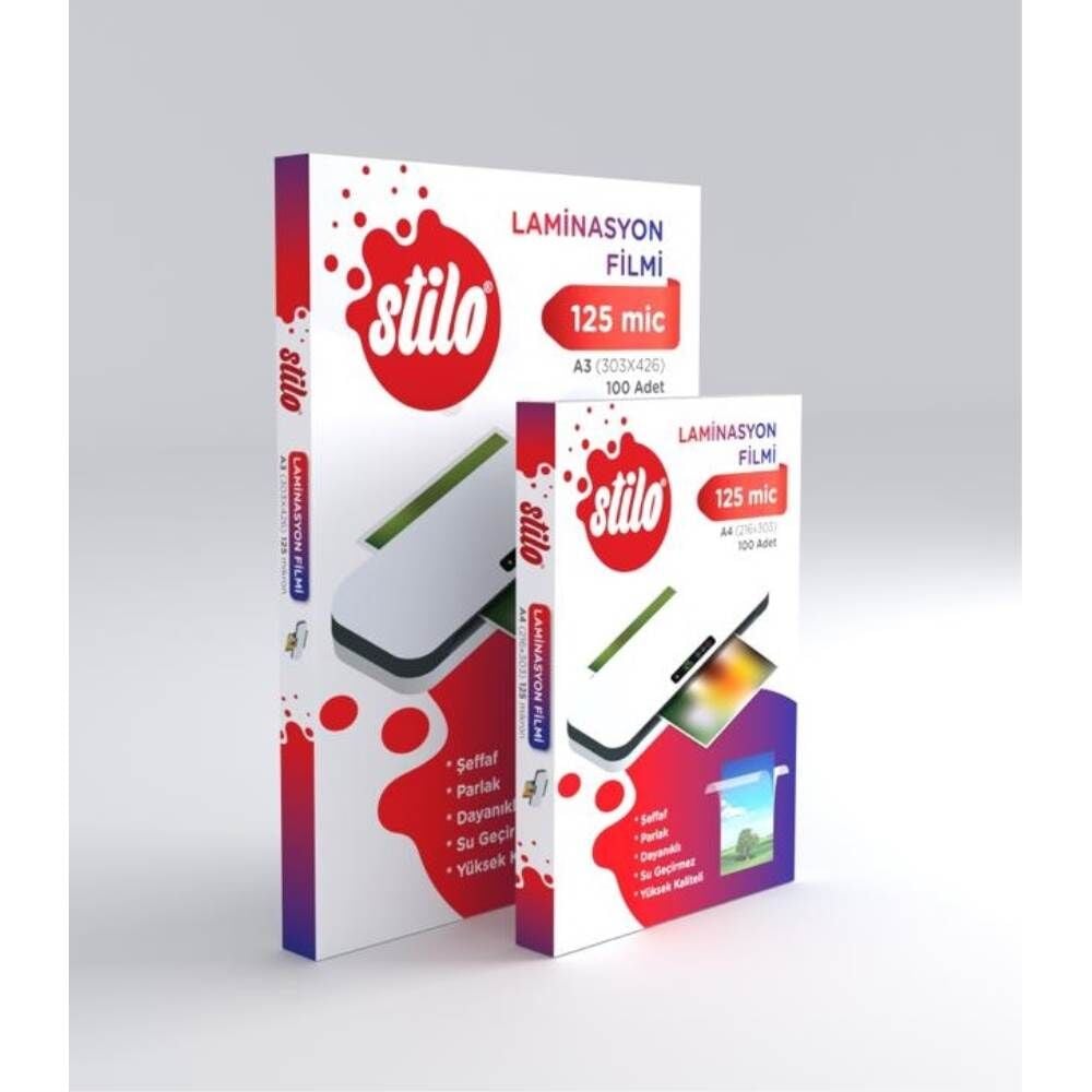 Stilo Laminasyon Filmi A4 125 Micron 100 lü