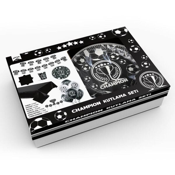 Champion Kutlama Seti Siyah Beyaz