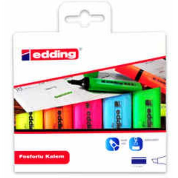 Eddıng Fosforlu Kalem E-344 5 Li Poşet