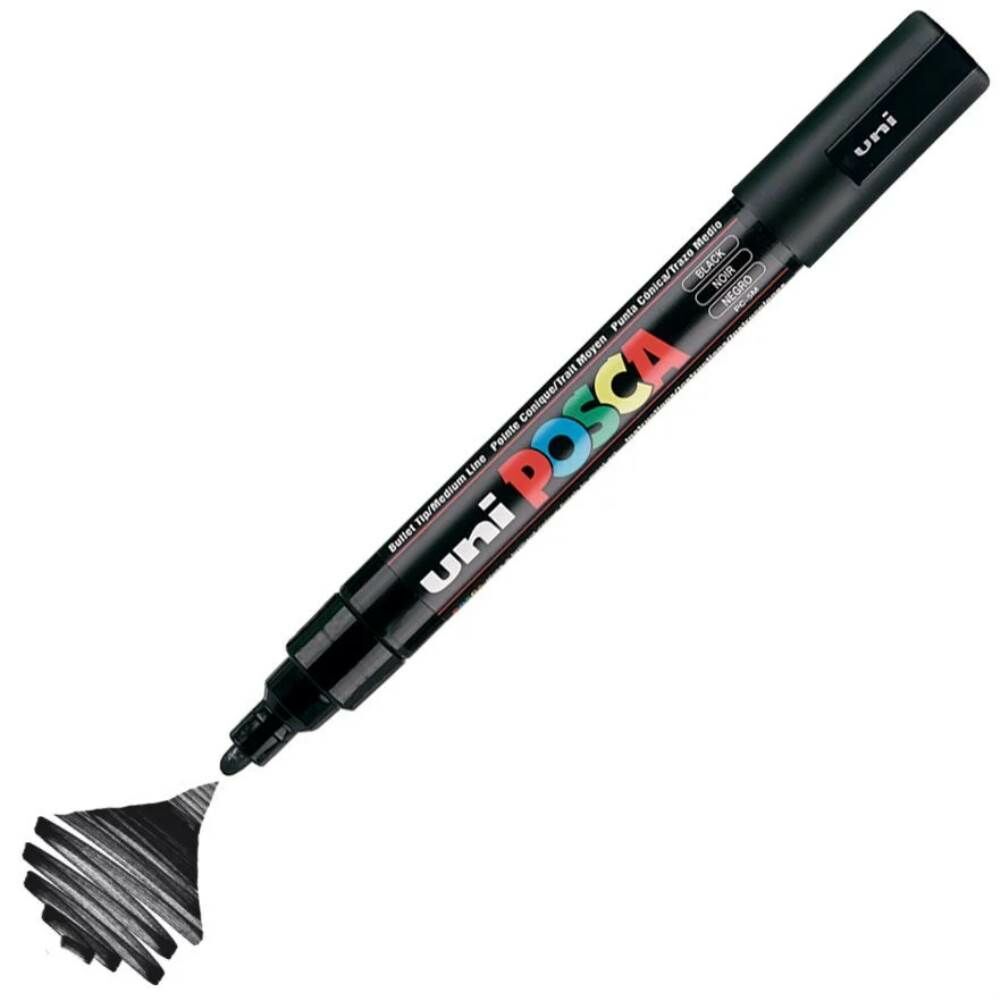 Uniball Posca Boyama Markörü PC-5M 1.8-2.5 mm Siyah