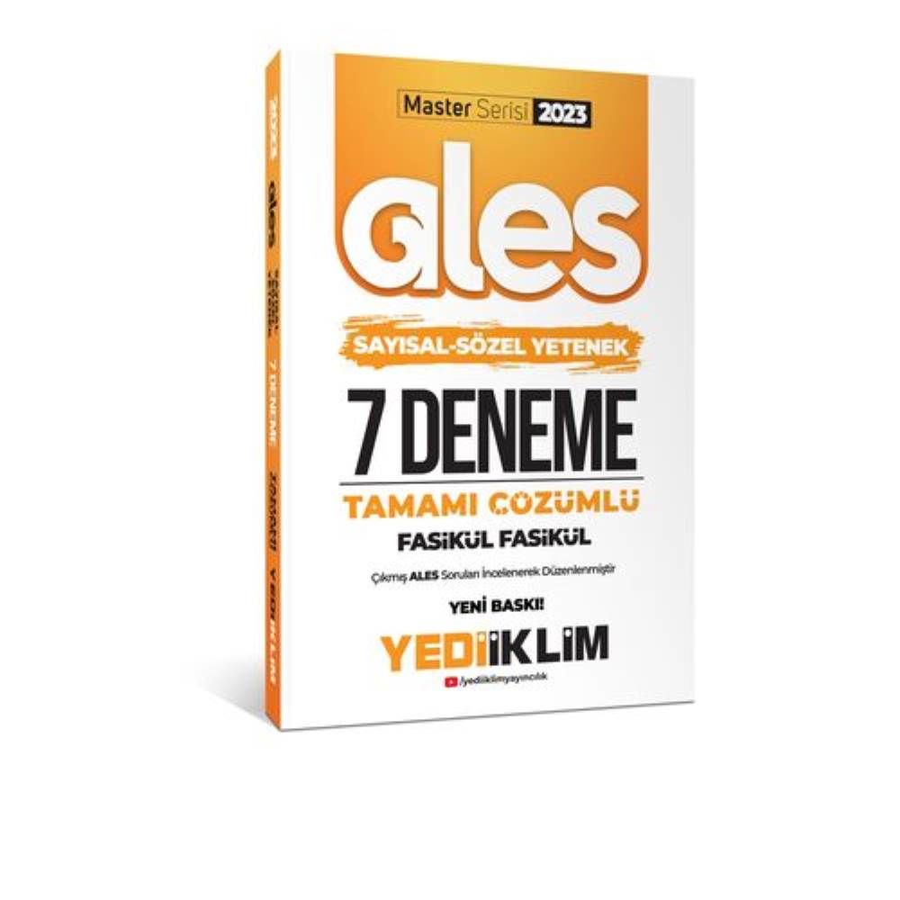 Yediiklim Ales 2023 Master Serisi Sayısal Sözel Yetenek 7 Fasikül Deneme Çözümlü