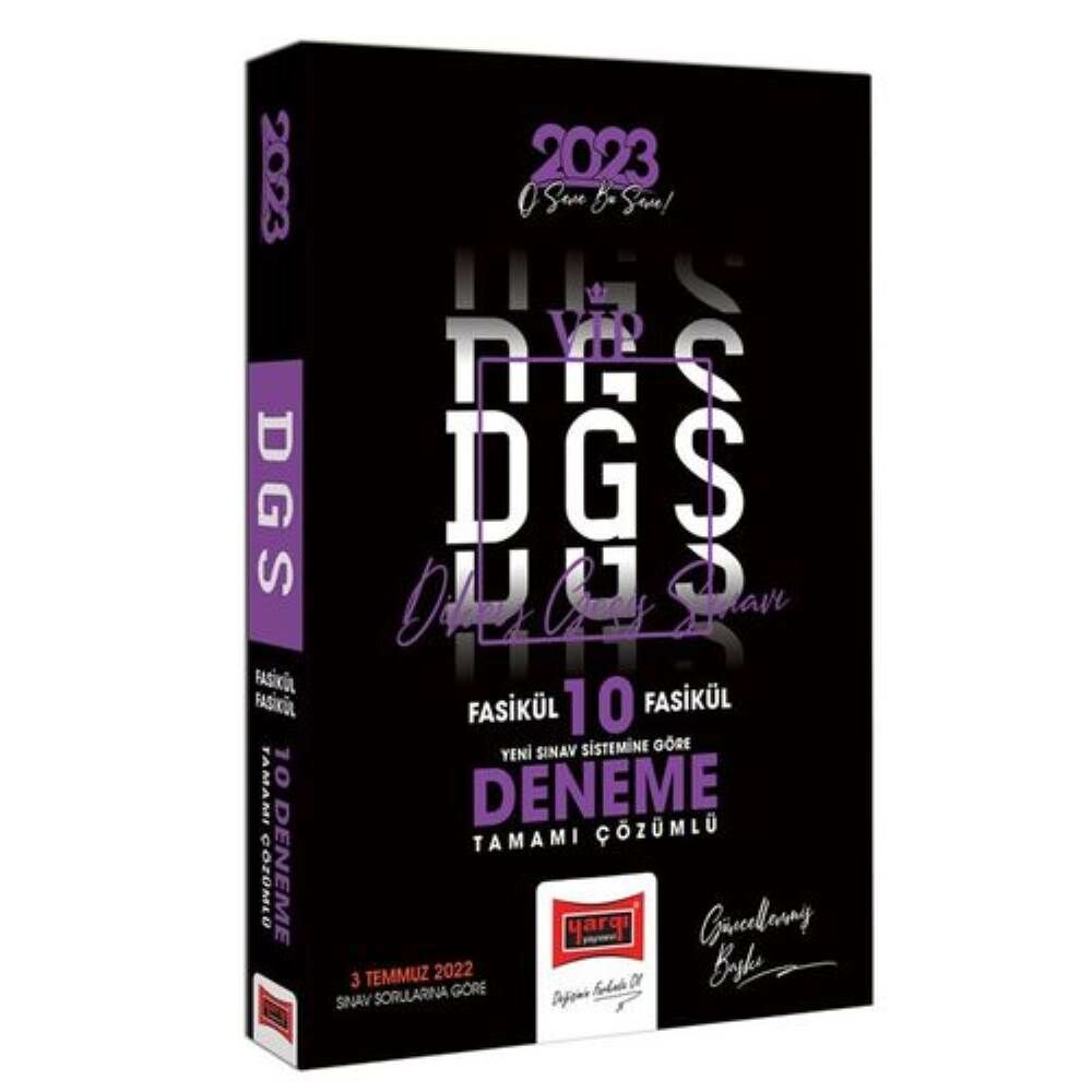 Yargı DGS 2023 Tamamı Çözümlü 10 Fasikül Deneme