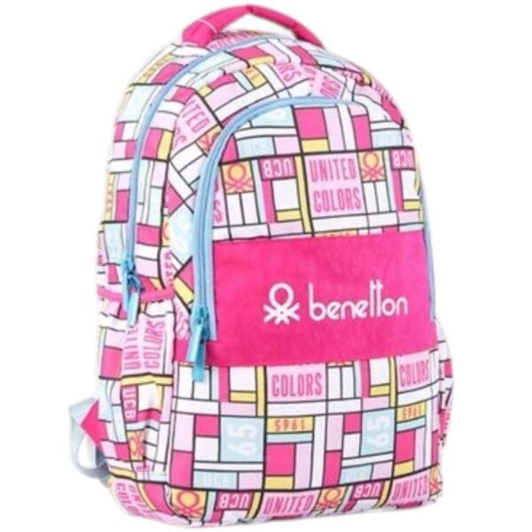 Benetton 76110 Pembe Desenli Sırt Çantası