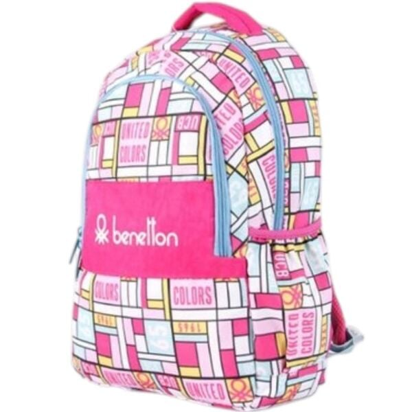 Benetton 76110 Pembe Desenli Sırt Çantası