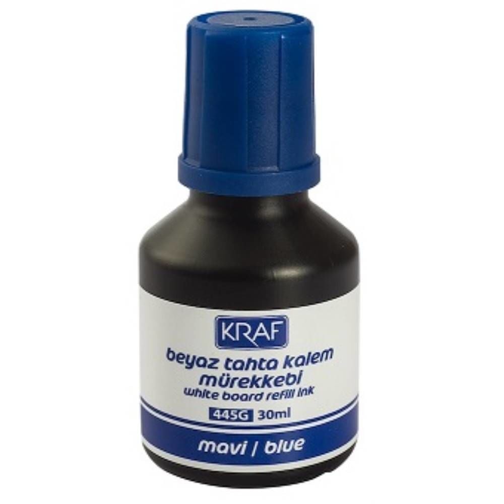 Kraf Beyaz Tahta Kalem Mürekkebi   30Ml 445G Mavi