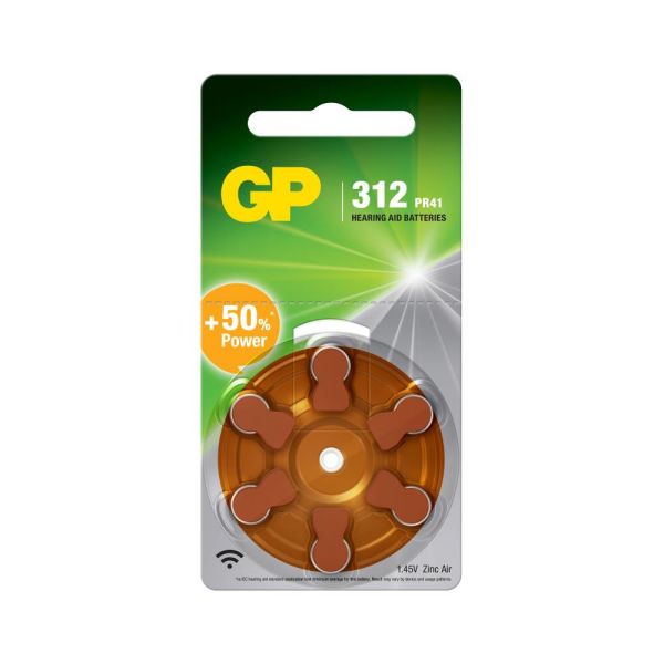 GP ZA312 1.4V Düğme Kulaklık Pili  6'lı Paket