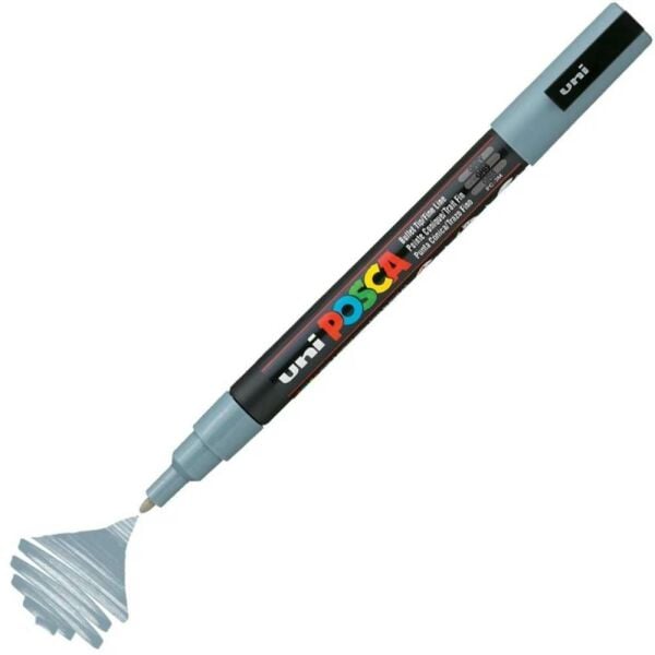 Uniball Posca Boyama Markörü PC-3M 09-1.3 mm Gri