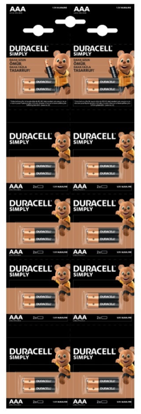 Duracell İnce Kalem Pil AAA 2 li