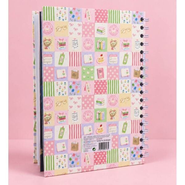 My Planner 1321-4 Kitap ve Çiçek Spiralli Konuşan Ajanda