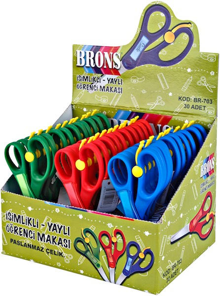 Brons Öğrenci Makası Yaylı İsimlikli BR-703