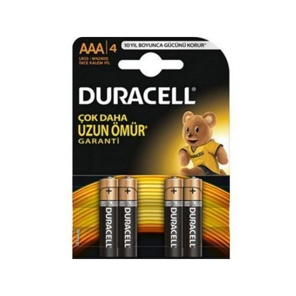 Duracell İnce Kalem Pil AAA 4 lü LR03 71638634PS