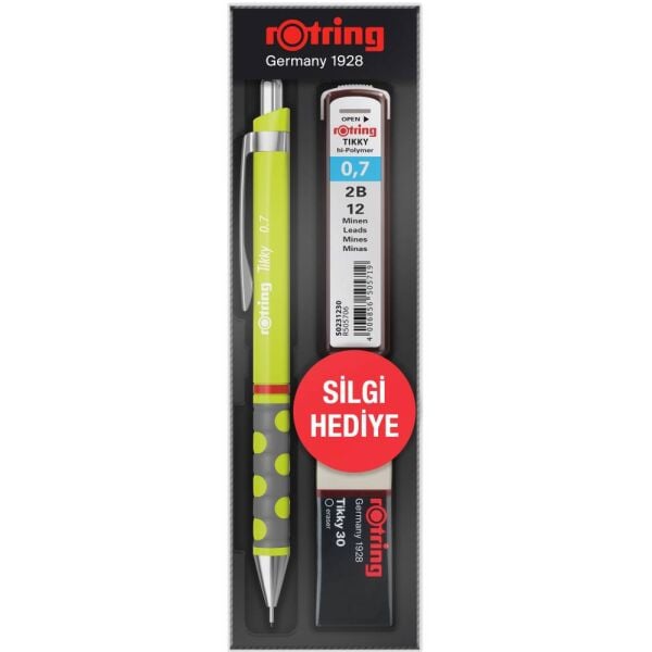 Rotring Versatil Kalem Tıkky Okul Seti 0.7 Limon Yeşili (Yeni)