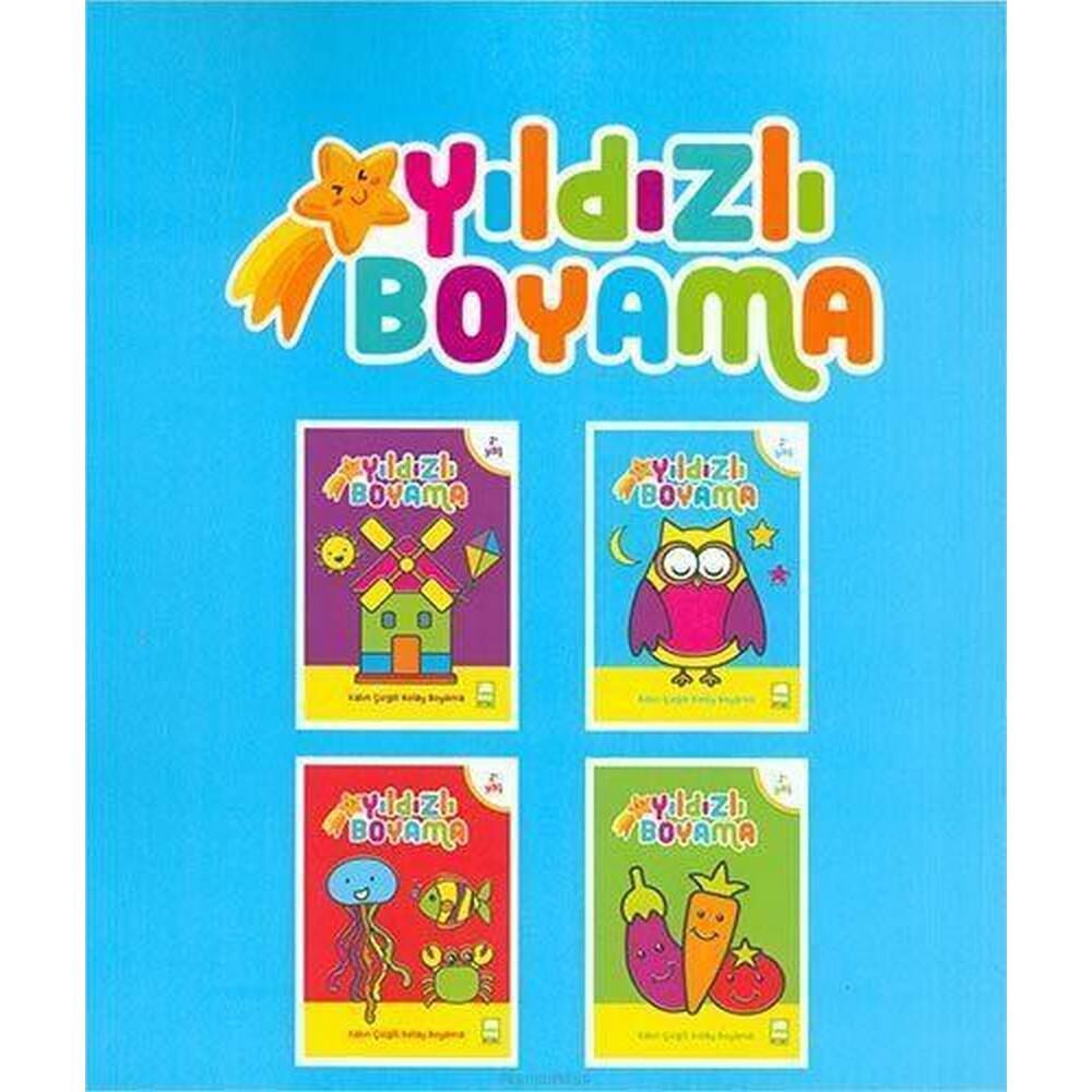 Yıldızlı Boyama Kalın Çizgili Kolay Boyama 2+ Yaş