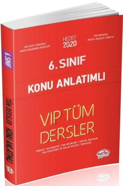 Editör 6.Sınıf Tüm Dersler Konu Anlatımlı Kırmızı