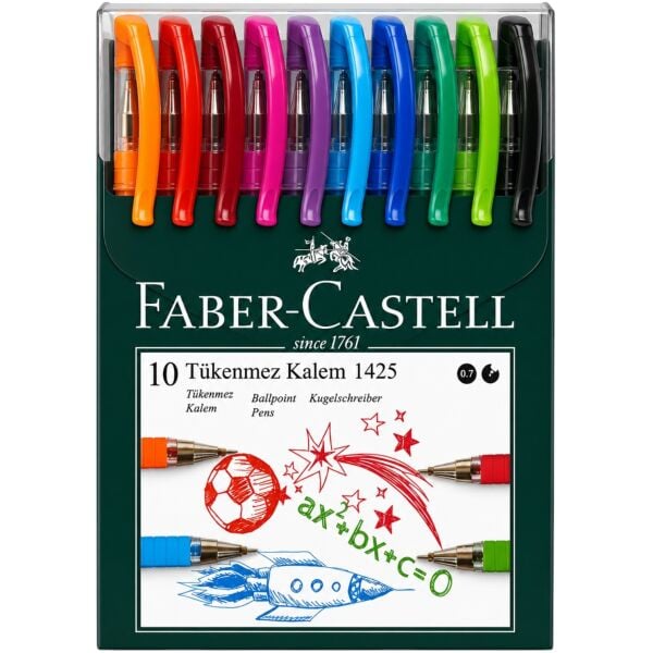 Faber Castell 1425 10 Renk Tükenmez Kalem 1425557