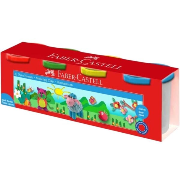 Faber Castell Oyun Hamuru 4'lü Klasik Renkler-2