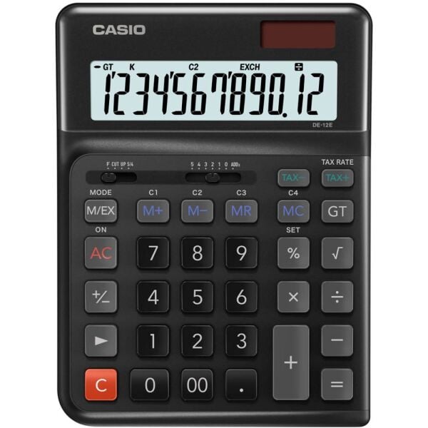 Casıo Hesap Makinesi Masaüstü De-12E-Bk-W-Dp