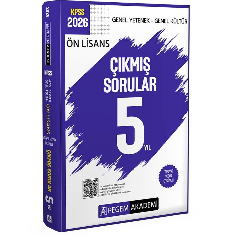 Pegem 2026 KPSS GY GK Ön Lisans Son 5 Yıl Çıkmış Sorular
