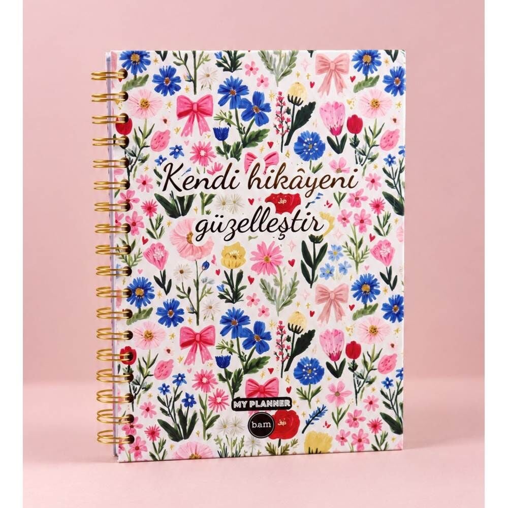 My Planner 1321-8 Bahar Çiçekleri Spiralli Konuşan Ajanda