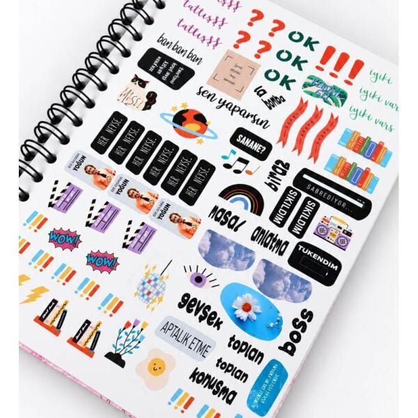 My Planner 1321-8 Bahar Çiçekleri Spiralli Konuşan Ajanda