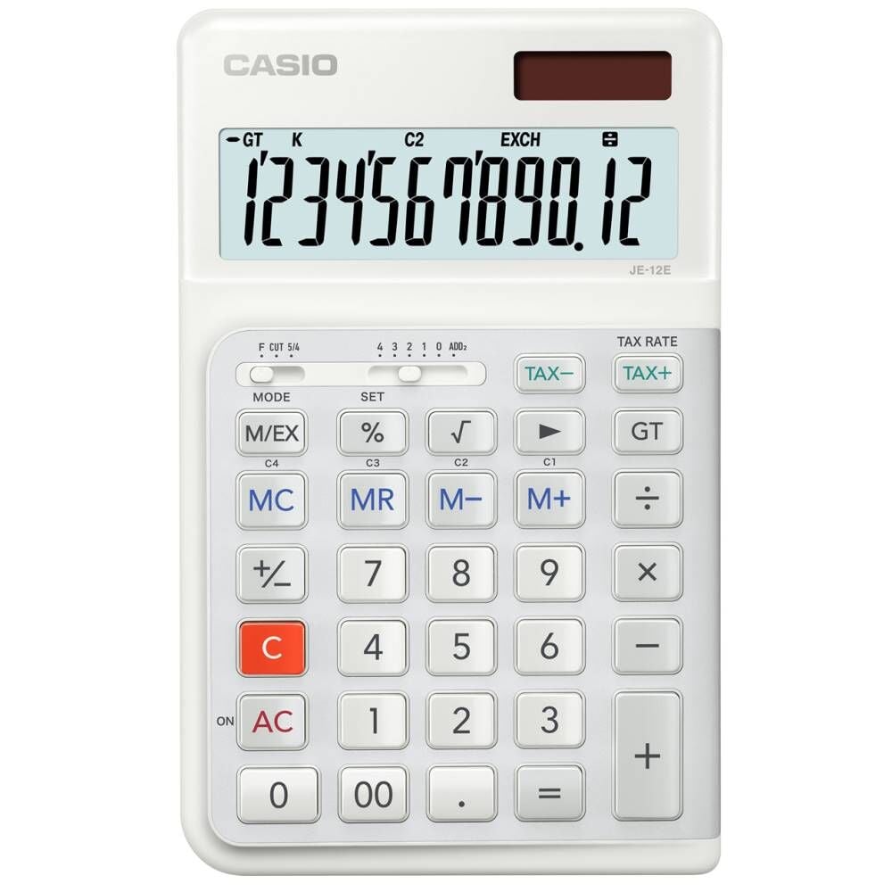 Casıo Hesap Makinesi Masaüstü Je-12E-We-W-Dp