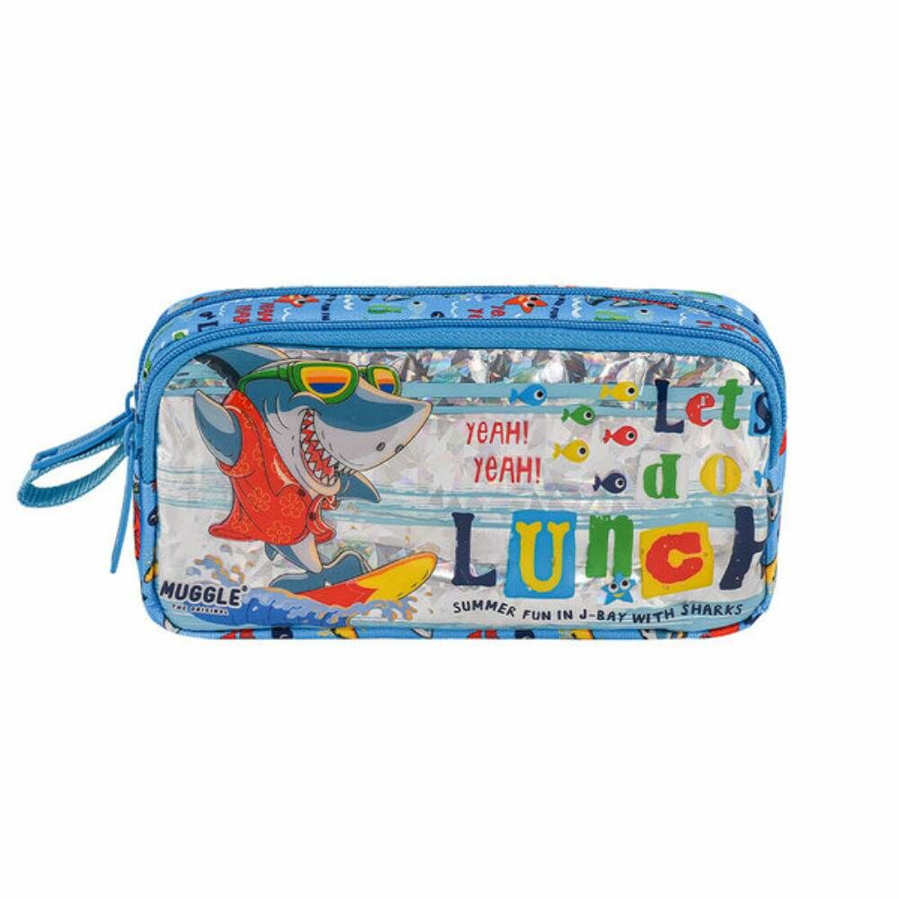 Muggle Cute Shark 2 Bölmeli Kalem Çantası Mavi MU-0082