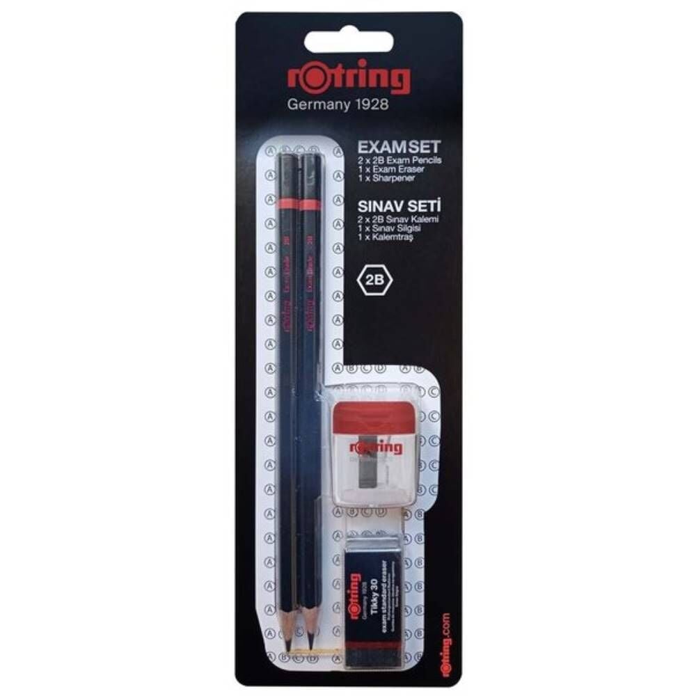 Rotring Sınav Seti Kurşun Kalem+Silgi+Kalemtıraş 2090068Wk