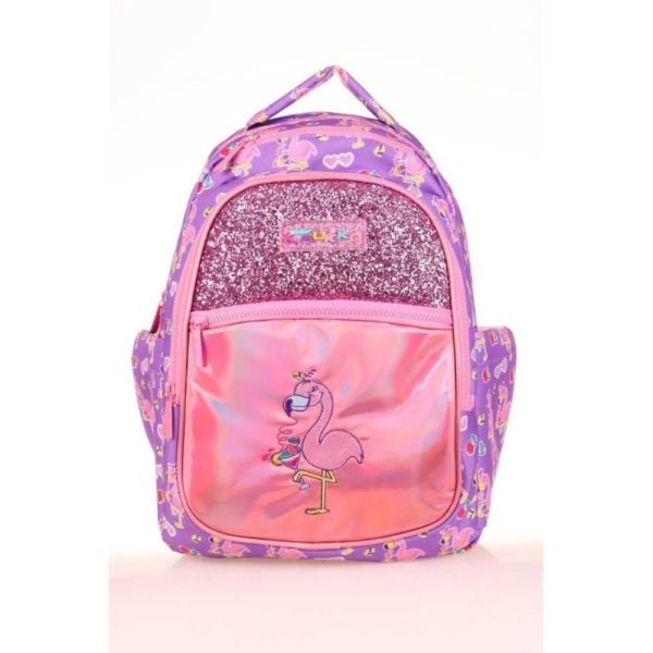 Kaukko Kids Love Aynalı Taşlı Flamingo İlkokul Çantası L5137