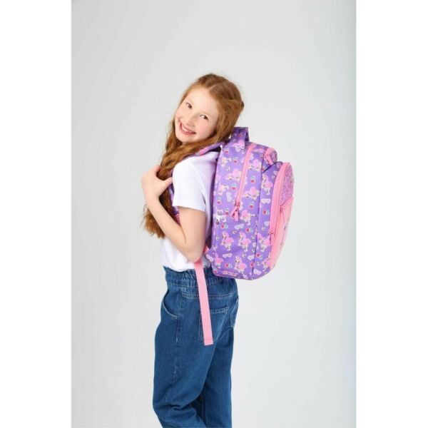 Kaukko Kids Love Aynalı Taşlı Flamingo İlkokul Çantası L5137