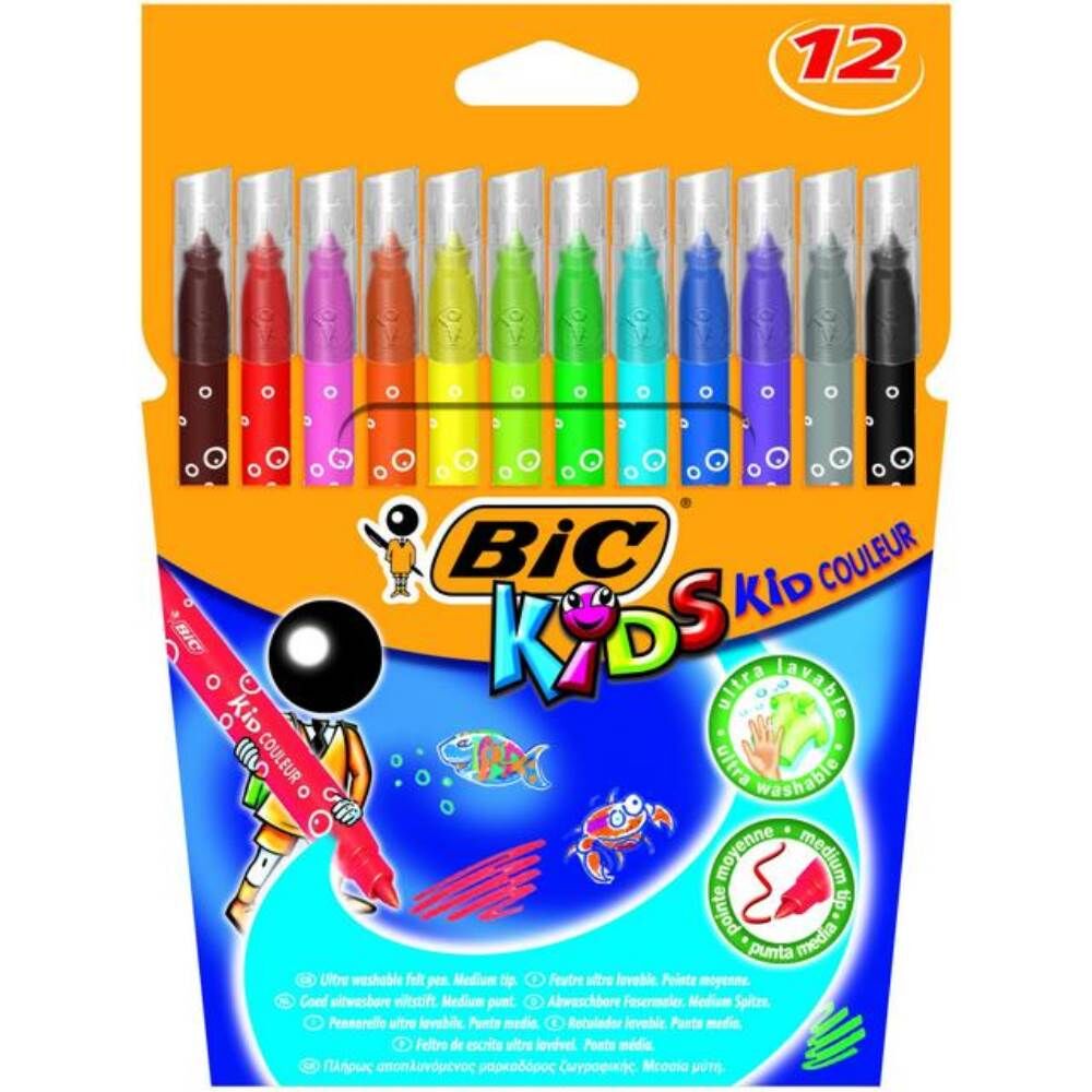 Bic Couleur Keçeli Kalem 12 Renk Yıkanabilir 920293