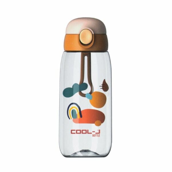 Gıpta Pipetli Kilitli Tritan Matara 600 ml Turuncu 7552