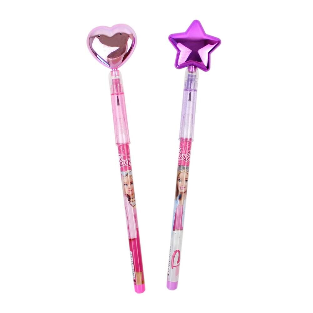 Barbie B-1028 Kalp ve Yıldız Başlıklı Geçmeli Kurşun Kalem
