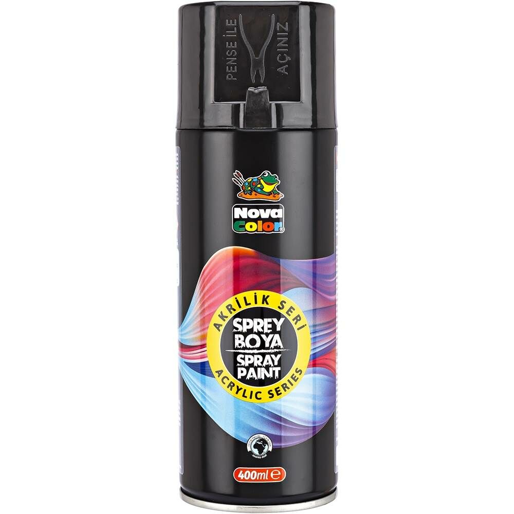 Nova Color Sprey Boya 400 ml Siyah NC-3505