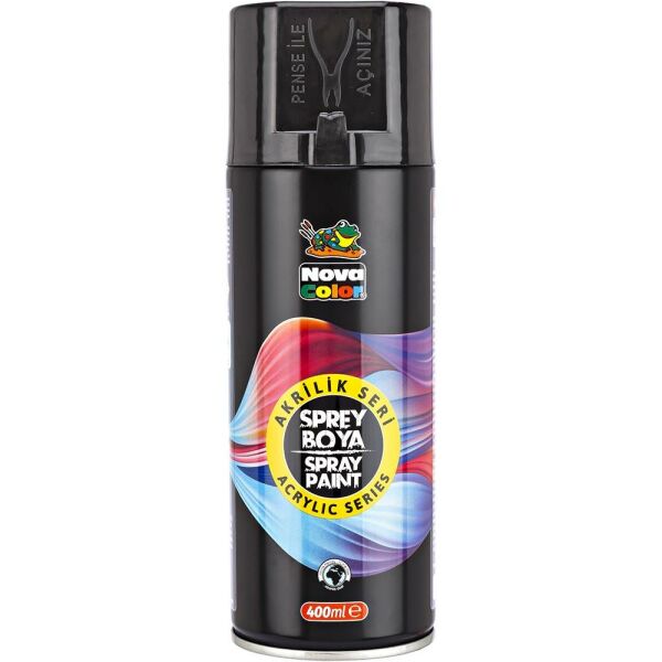 Nova Color Sprey Boya 400 ml Siyah NC-3505