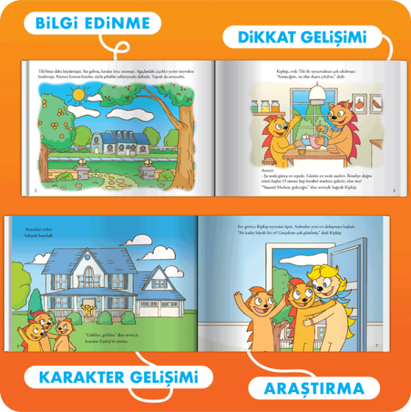 Adeda Dikkat Güçlendiren Hikaye Seti Kipkipin Maceraları 10 Kitap 7-12 Yaş