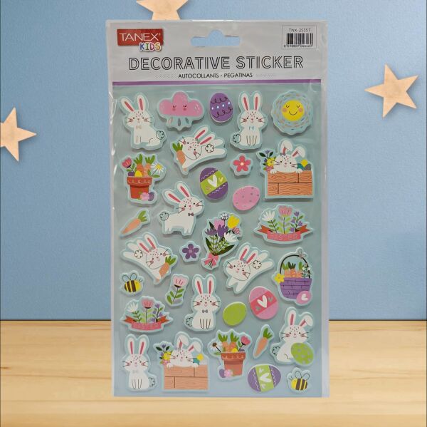 Tanex Stickers Tavşan Balon Puffy 25357