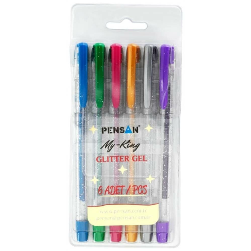 Pensan Jel Kalem My-Kıng 2227 Simli 6 Lı Set