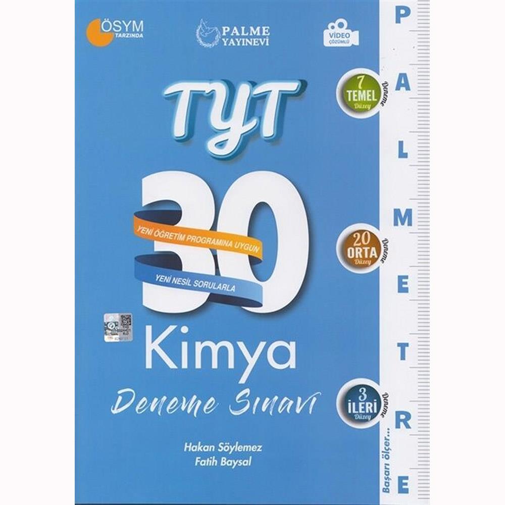 Palme TYT Kimya 30 Deneme Sınavı Palmetre Video Çözümlü
