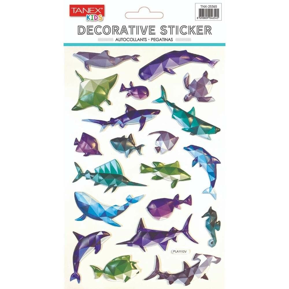 Tanex Sticker Deniz Canlıları Balon Puffy 25365