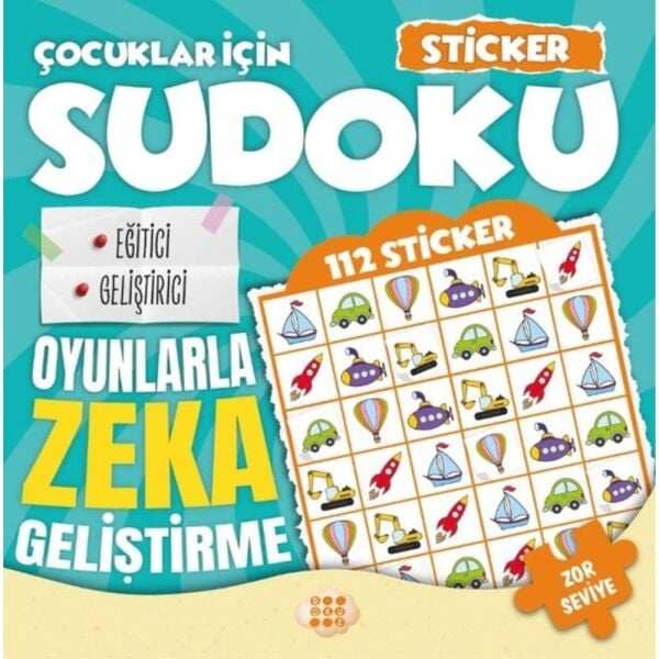 Çocuklar İçin Sudoku Sticker Hediyeli Zor Seviye 1