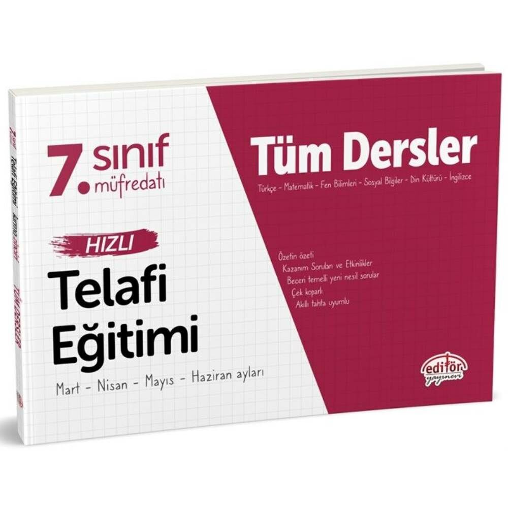 Editör 7.Sınıf Tüm Dersler Hızlı Telafi Eğitimi