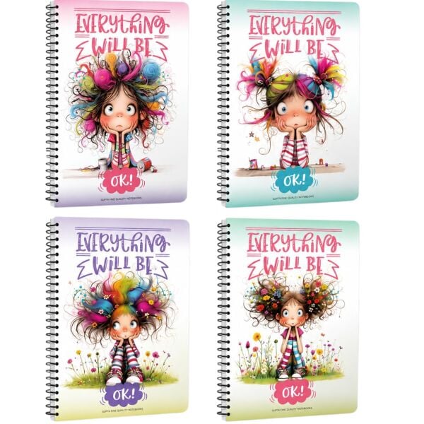 Everything A4 80 Yaprak Çizgili Plastik Kapak Spiralli Defter 7733