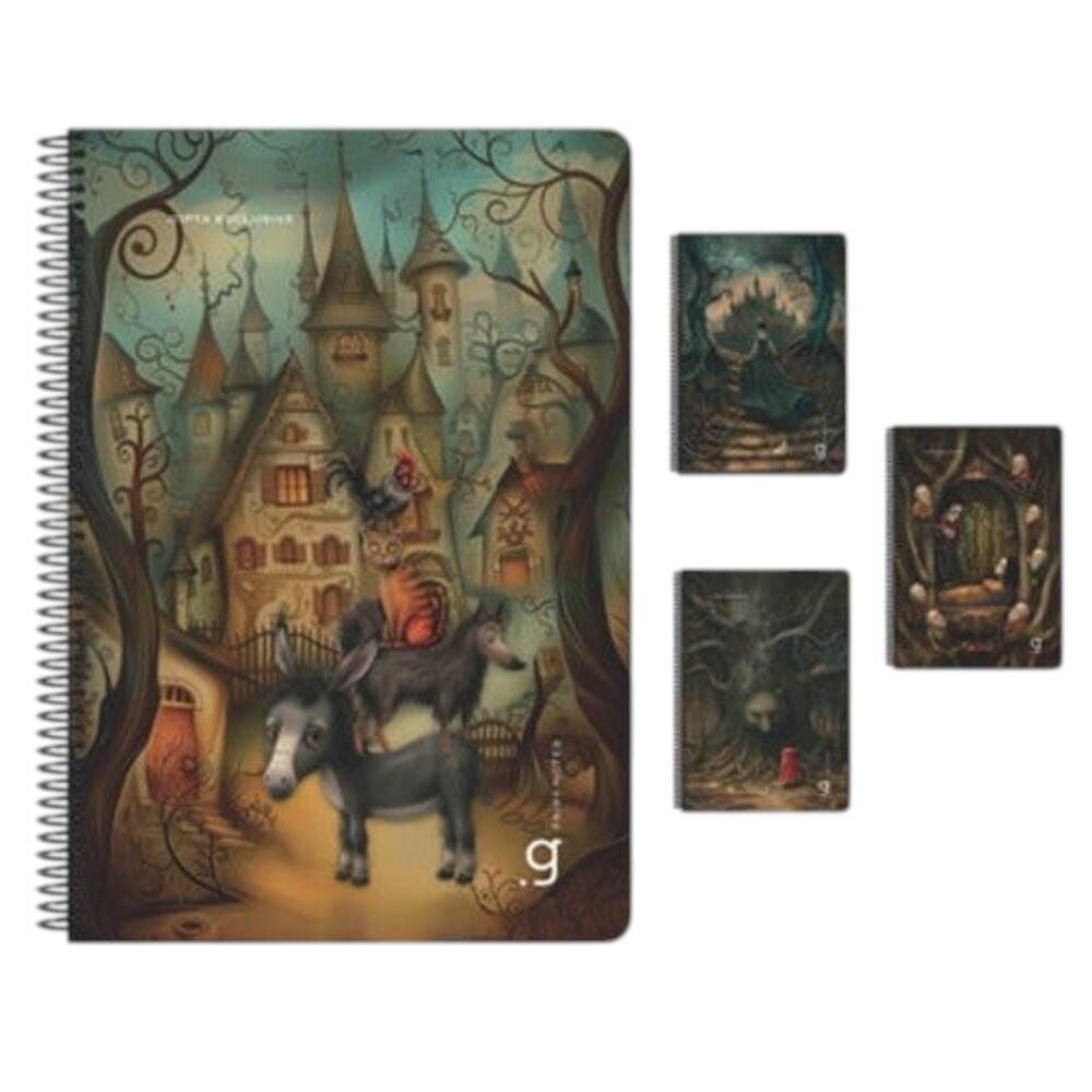 Fairy Notes 17x24 80 Yaprak Çizgili Sert Kapak Spiralli Defter 7342