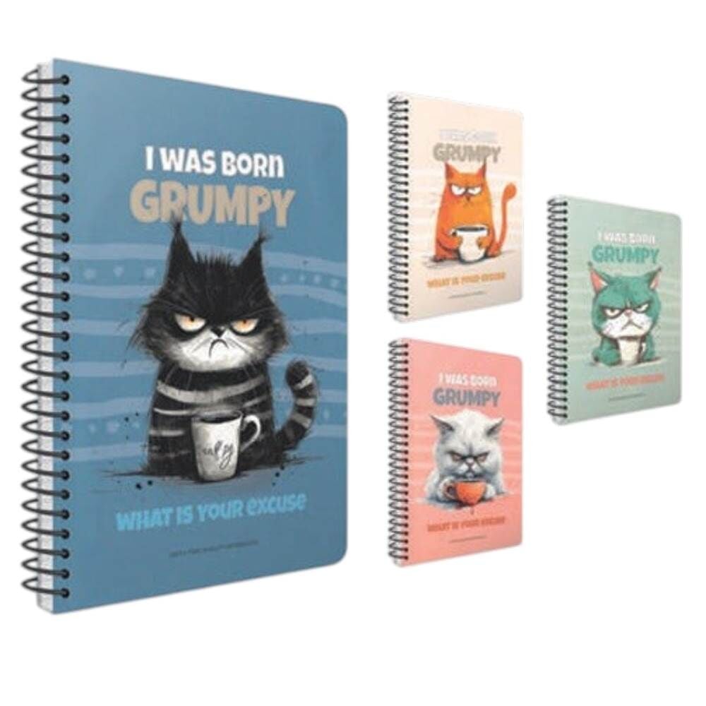 Grumpy Notes A4 80 Yaprak Çizgili Spiralli Defter 7599