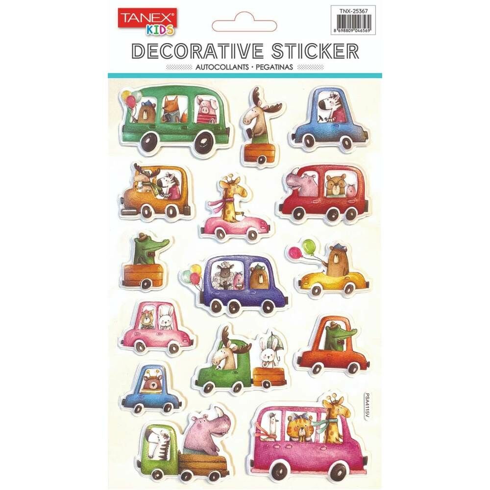 Tanex Stickers Araba Balon Puffy 25367