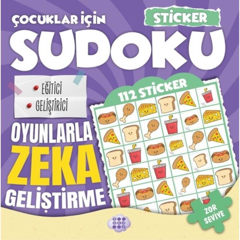 Çocuklar İçin Sudoku Sticker Hediyeli Zor Seviye 4