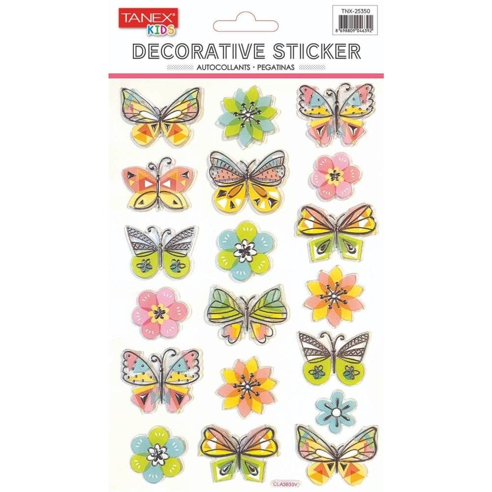 Tanex Sticker Sevimli Kelebek Balon Puffy 25350