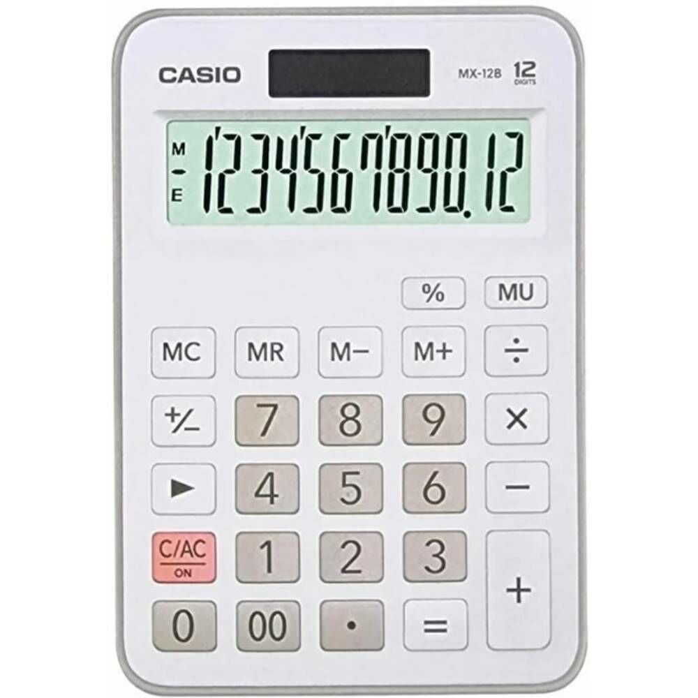 Casıo Hesap Makinesi Masaüstü Mx-12B-We 12 Hane Beyaz