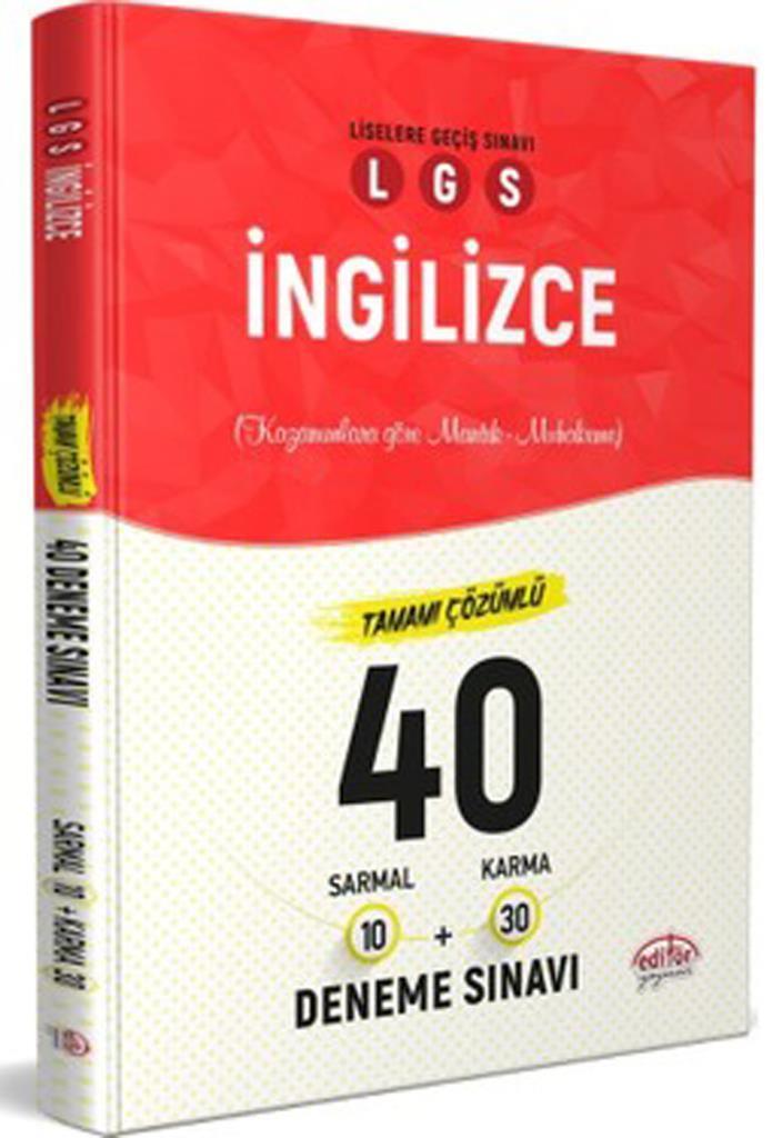 Editör 8.Sınıf Lgs İngilizce Deneme 40 lı 10+30