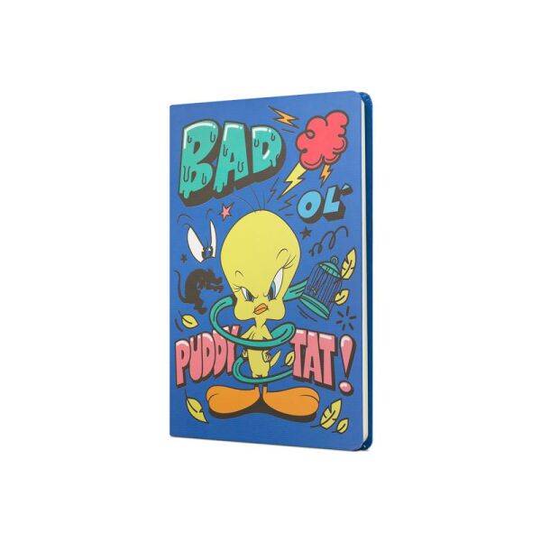 Mabbels Tweety Bad Puddy15x21 80 Yaprak Çizgisiz Butik Defter Mavi
